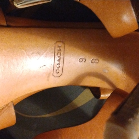 Coach Dani women's tan strap platform heels sz 9B - Picture 8 of 17